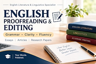 proofread and edit your english for grammar and clarity