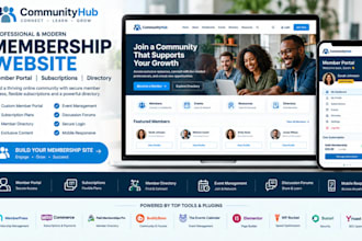 build membership website with member portal, subscriptions and directory