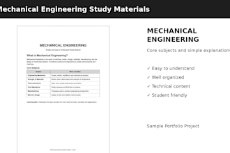 create mechanical engineering notes