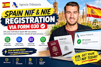 register individual spain nif and nie tax status via form 030