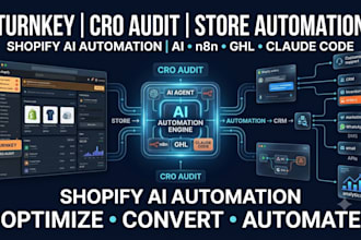 setup tunkey dropship shopify cro audit ecom bot with n8n ghl claude tg shop bot