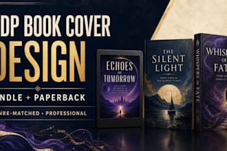 design an amazon KDP book cover and kindle ebook cover
