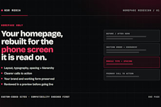 redesign your website homepage for a modern mobile experience