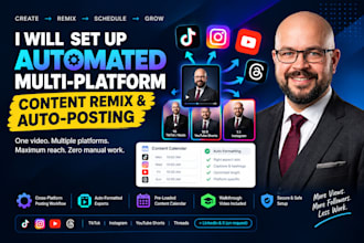 set up automated multi platform content remix and posting