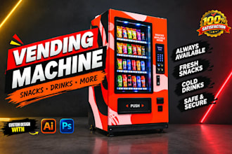 create professional vending and atm machine wrap