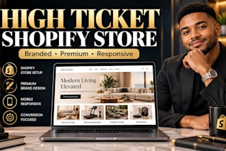 build high ticket dropshipping store branded shopify store