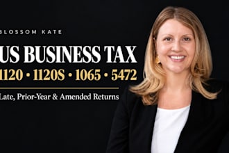 prepare and efile US business tax returns 1120, 1040, 1065 5472 tax filling cpa