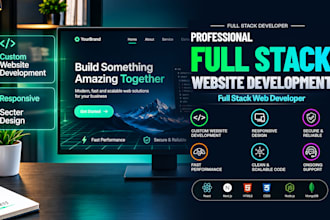 do full stack website development, custom website as a full stack web developer