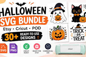 create halloween svg bundle and cricut svg cut files for etsy