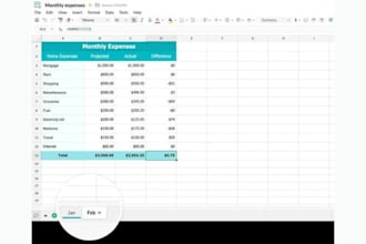 create custom budget spreadsheet