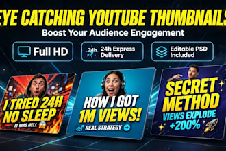 design eye catching youtube thumbnails