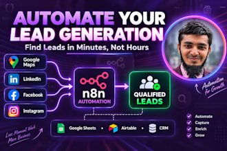 automate lead generation from google maps, linkedin with n8n