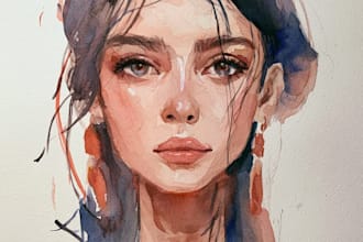 a watercolor illustration art