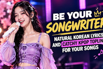 be your songwriter natural korean lyrics and catchy kpop topline for your songs