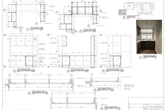 support cabinet business with kitchen design, revision, shop drawing, cnc files
