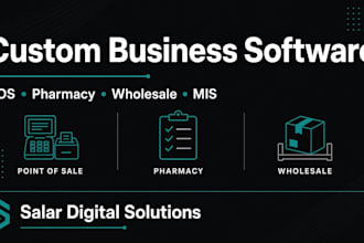 build custom business software pos pharmacy wholesale or management systems