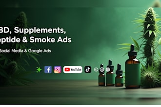 run organic tiktok ig ads or facebook for peptide website peptide ads kratom ads