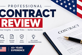 be your expert review contracts, agreements and legal documents professionally