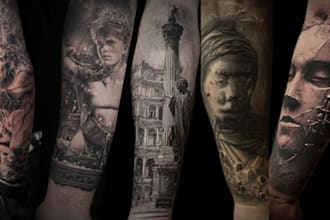 create an amazing realistic tattoo design