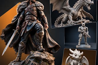 create a realistic 3d sculpt of characters, creatures, action figure or statue