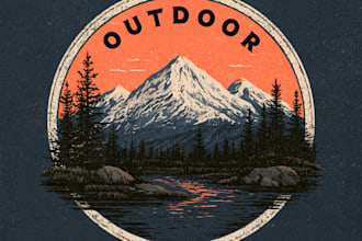 design adventure awaits mountainc vintage logo