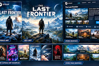 design steam capsule art key art and steam store page graphics