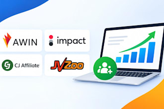 setup and optimize your awin impact cj or jvzoo affiliate program