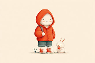 draw a cute and funny cartoon illustration