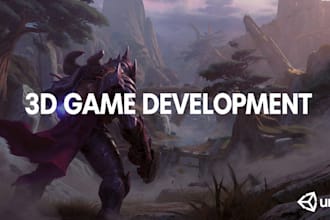 make 3d unity game with gameplay mechanics and build