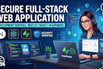 develop a secure fullstack web application with supabase