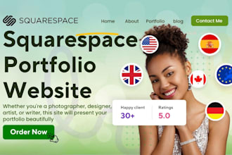 design squarespace portfolio website, squarespace design for portfolio that wins