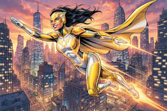 create scifi, fantasy, superhero character design