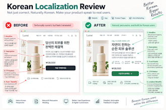 review and localize your website or app for korean users