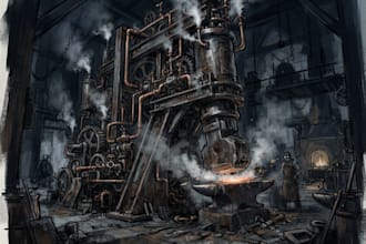create weapon design and illustration