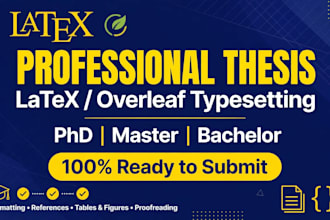 format thesis dissertation in latex overleaf and word