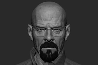 sculpt a realistic 3d head likeness from your photos
