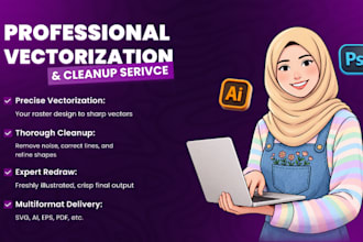 vectorize, cleanup, and redraw your logo or ai concept into vector svg ai