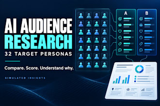 create an ai audience research report with 32 target personas