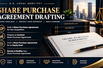 review and redline your share purchase agreement for legal protection
