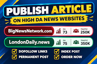publish SEO guest post and news articles on high da websites, londondailynews