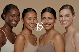 design a feminine luxury logo and branding for beauty brand