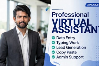 be your VA for data entry, excel and admin support