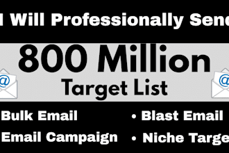 send 100,000 bulk email blast, email campaign and email marketing