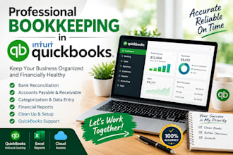 do accounting and monthly bookkeeping in quickbooks online