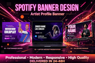 a professional spotify artist banner and music cover
