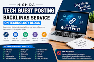 do  tech guest posting backlinks service on technology blogs