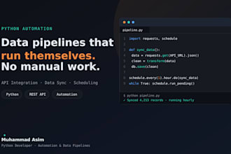 build python automation scripts for data processing and API integration