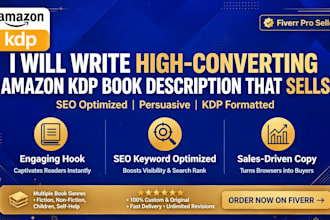 write compelling amazon KDP book description that sell