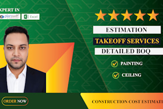 do painting ceiling takeoff estimating quantity cost