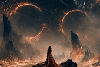 do stunning fantasy book cover art and book design